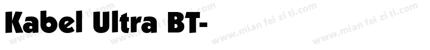Kabel Ultra BT字体转换